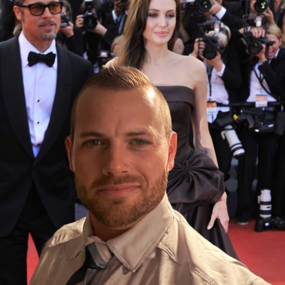Bragelina always photo bombing my pics. You two! Sincerely Max Powers!